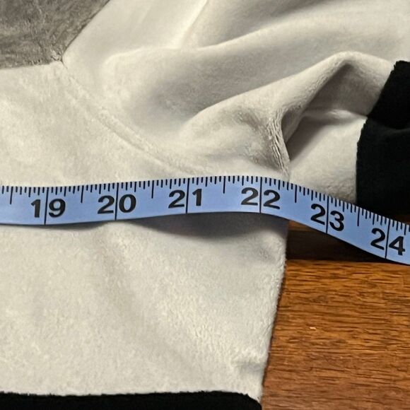 Fila Velour Full Zip Jacket Color Block Gray White Black Logo XL Good - Picture 8 of 12